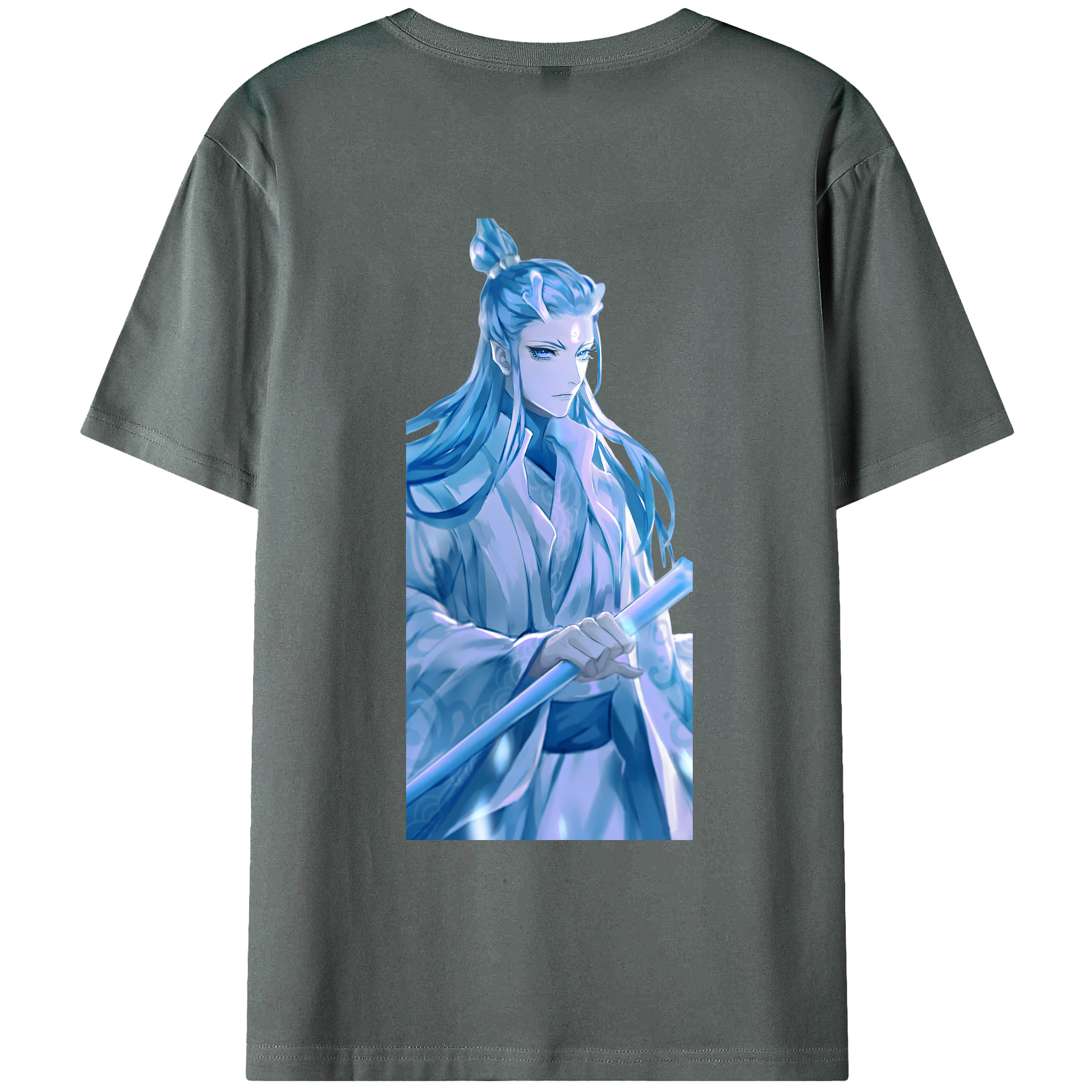 （画像用） Ne Zha 2 ナタ 魔童の大暴れ 綿100％ メンズ半袖Tシャツ（バックプリント） 通気性